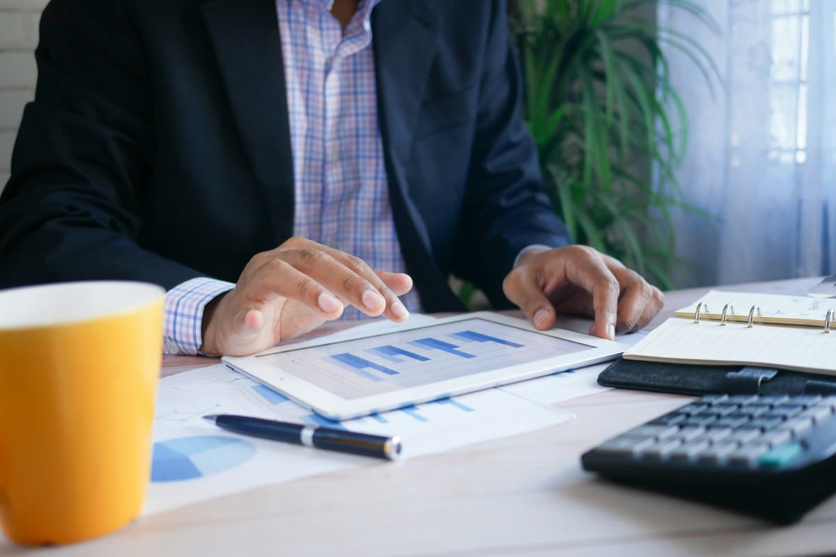 Professional business meeting with consultants and clients